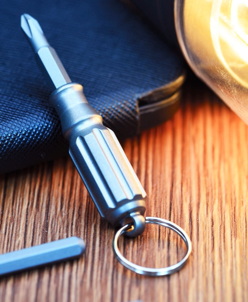 BowLift | Mini Titanium EDC Screwdriver - Portable Palm Tool