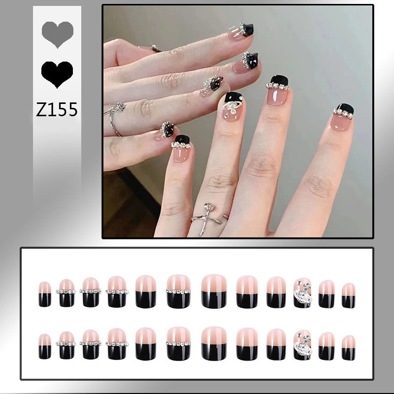 Glamorous artificial nail set with sparkling crystal embellishments Bowlift