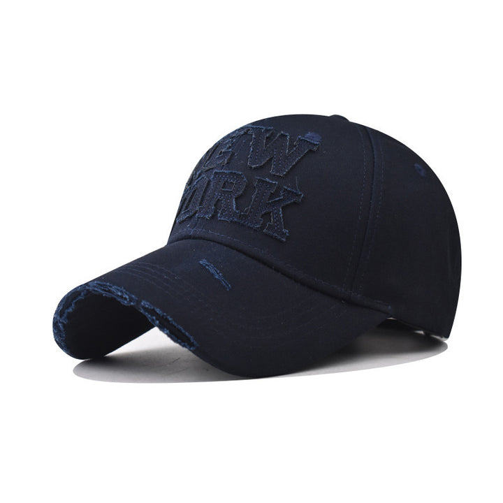 Women's Distressed Embroidered Baseball Cap Bowlift