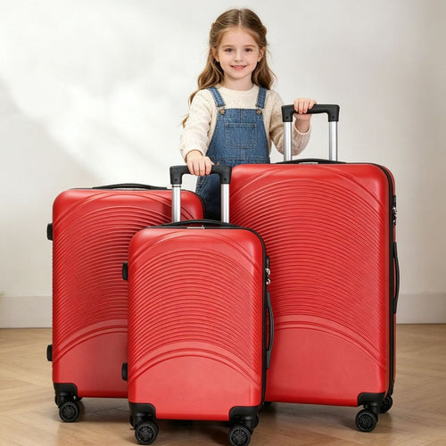 Unisex Premium Textured Hardshell Luggage Set Bowlift