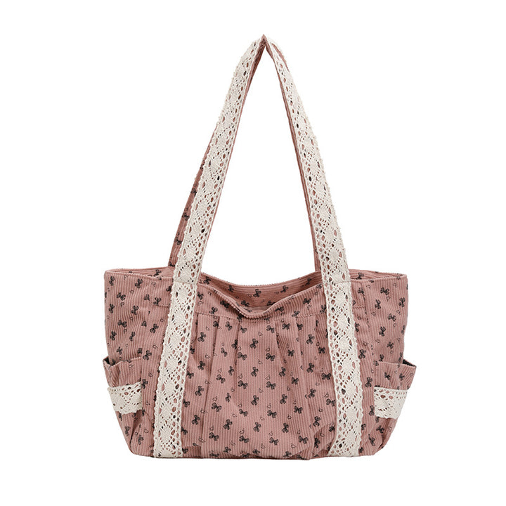 WoElegant Floral Print Tote Bag Bowlift