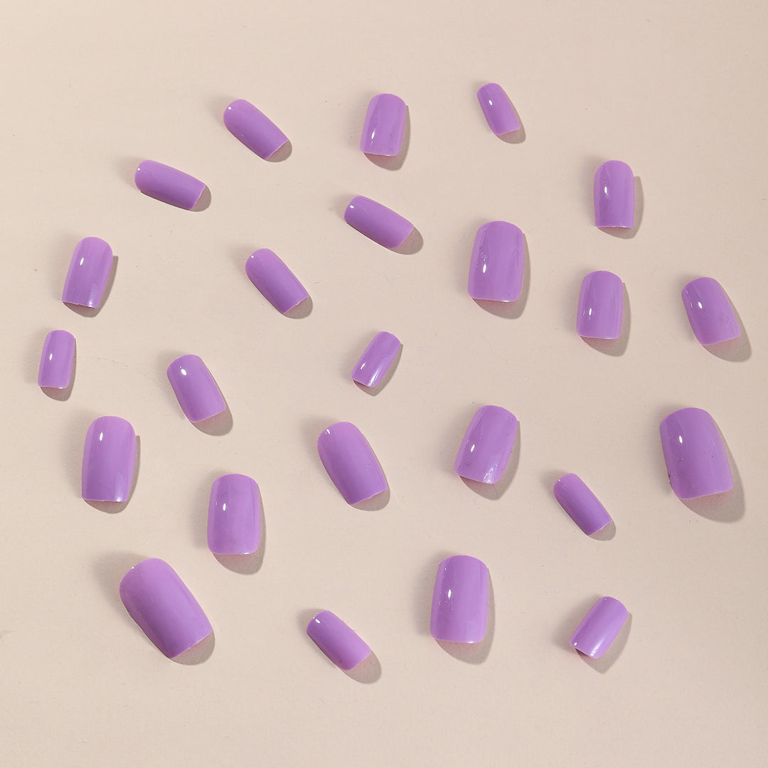 Glossy Square Nail Extensions Bowlift