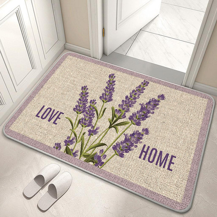 Decorative Floral Welcome Mat Bowlift