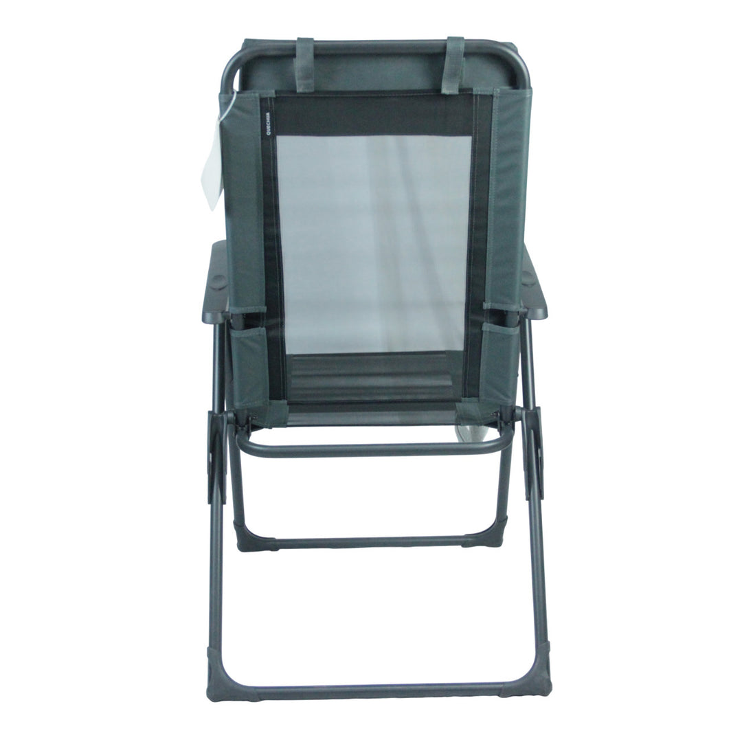 Recliner with ergonomic headrest and folding mechanism Bowlift