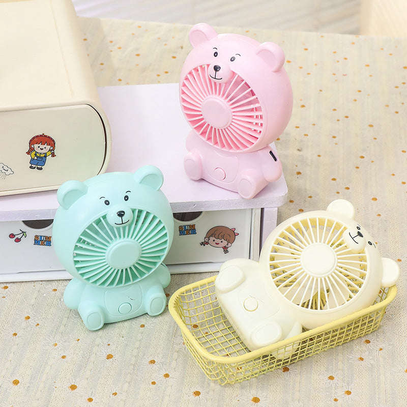 Unisex portable table fan bear shape with USB connection Bowlift