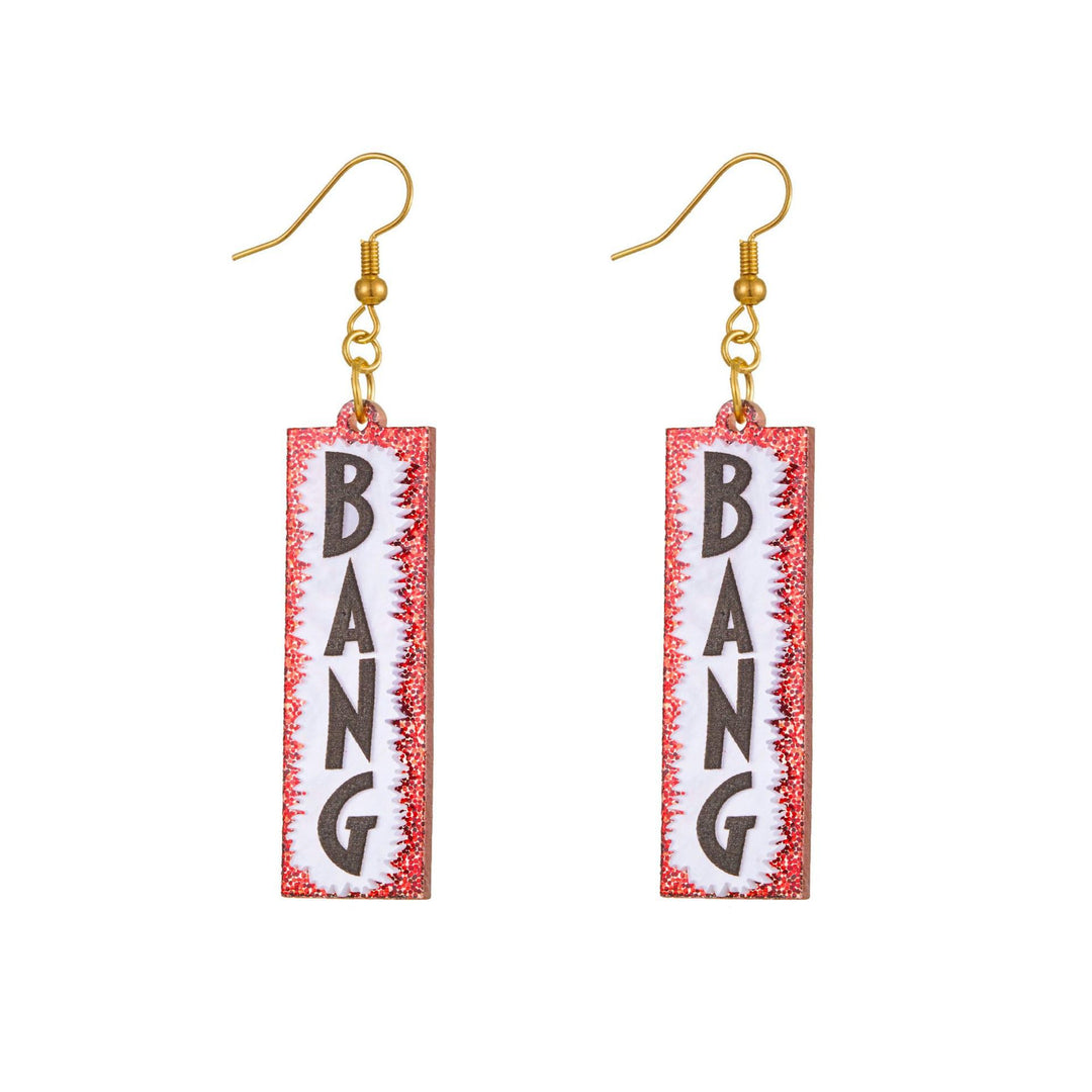 Quirky Word-Inspired Dangle Earrings Bowlift