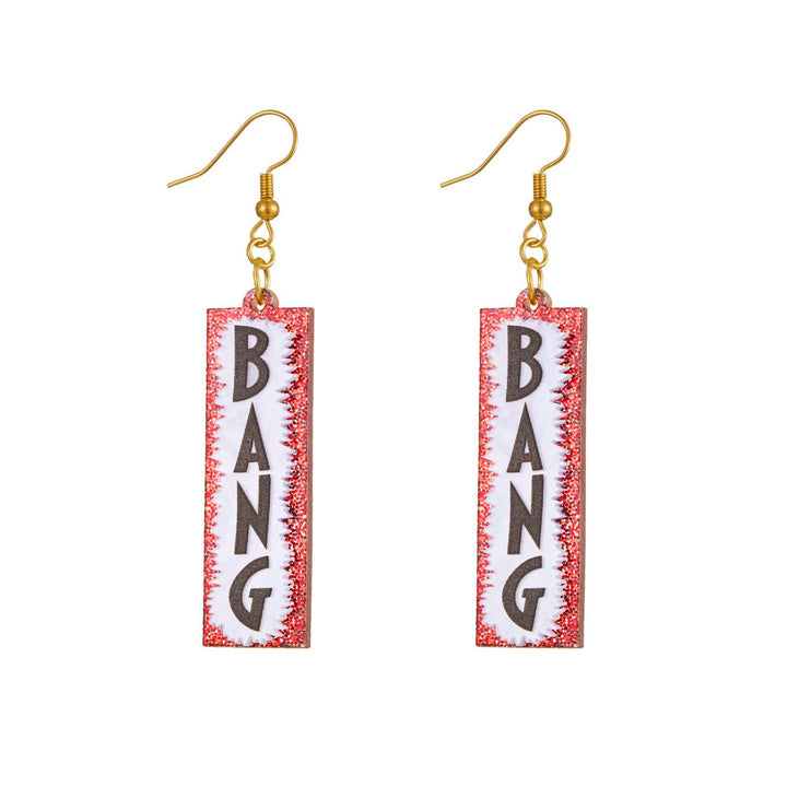 Quirky Word-Inspired Dangle Earrings Bowlift