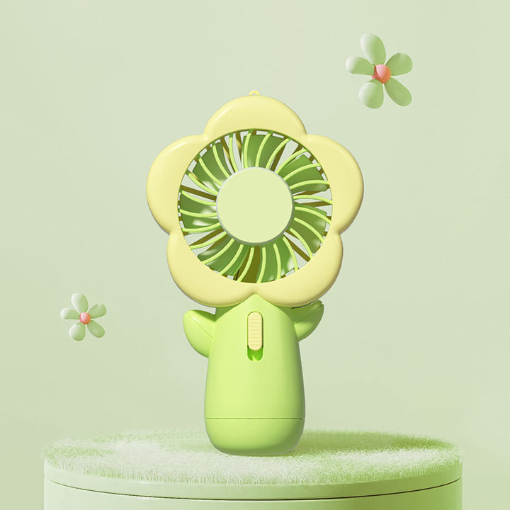 Women Wearable Mini Flower Fan Bowlift