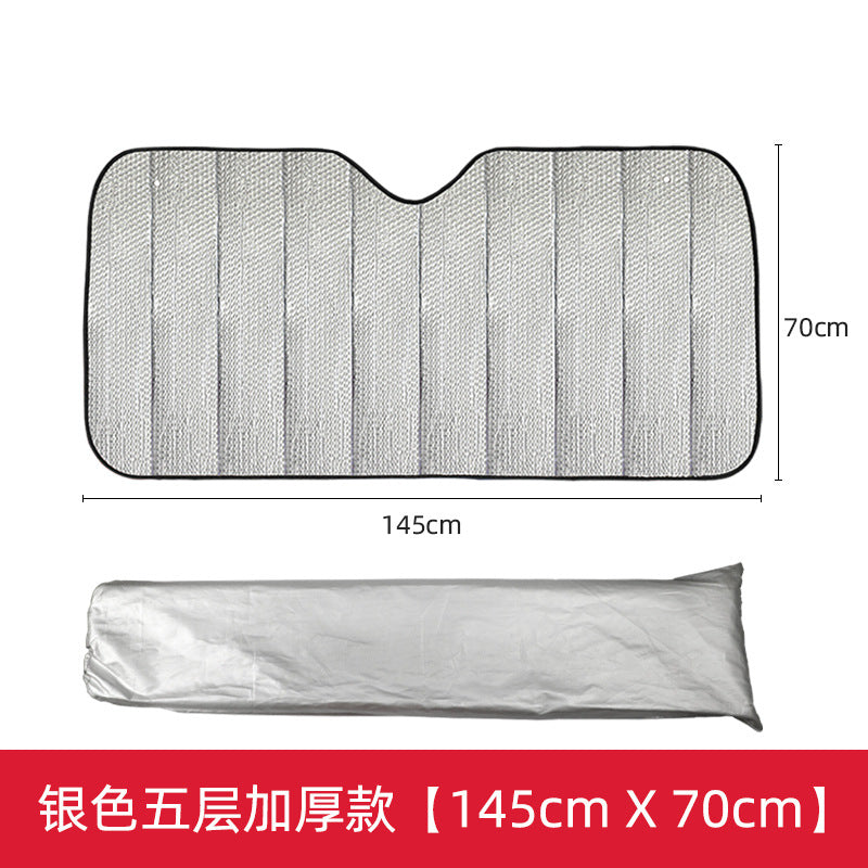Unisex nan foldable car sunshade with reflective thermal insulation Bowlift