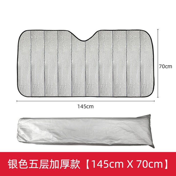 Unisex nan foldable car sunshade with reflective thermal insulation Bowlift