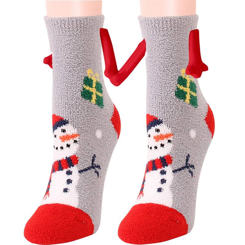 BowLift | Christmas Supplies Coral Fleece Tube Socks Warm Slipper Bed Socks Winter Soft Warm Slipper