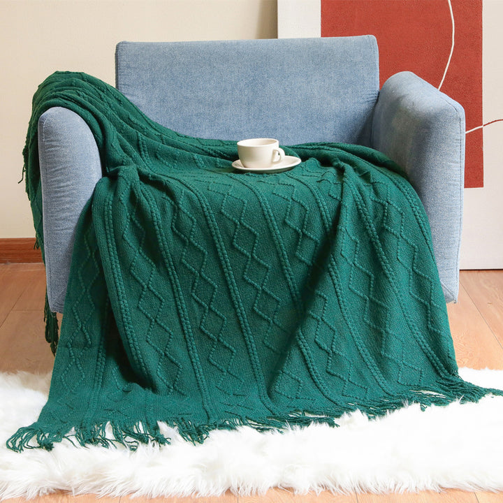 Cozy Decorative Fringe Throw Blanket