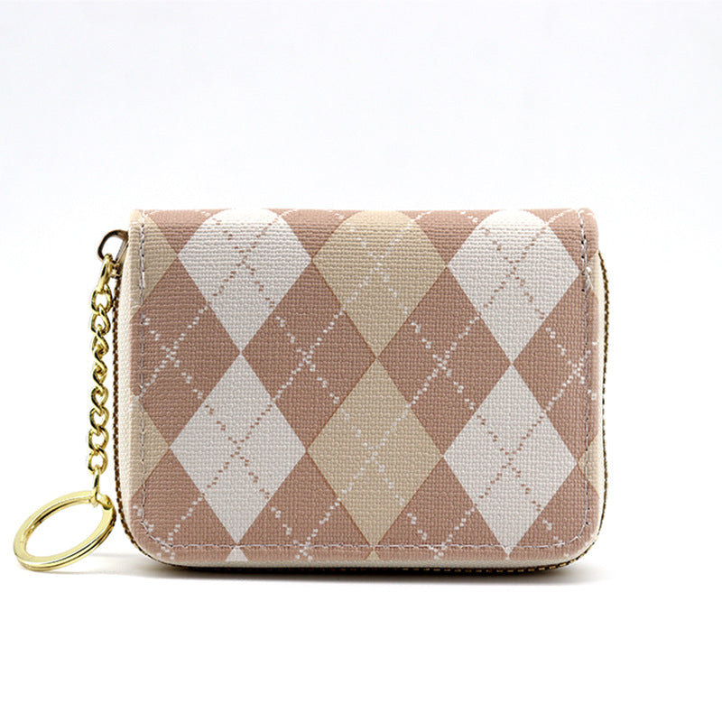 Elegant Argyle Pattern Coin Purse