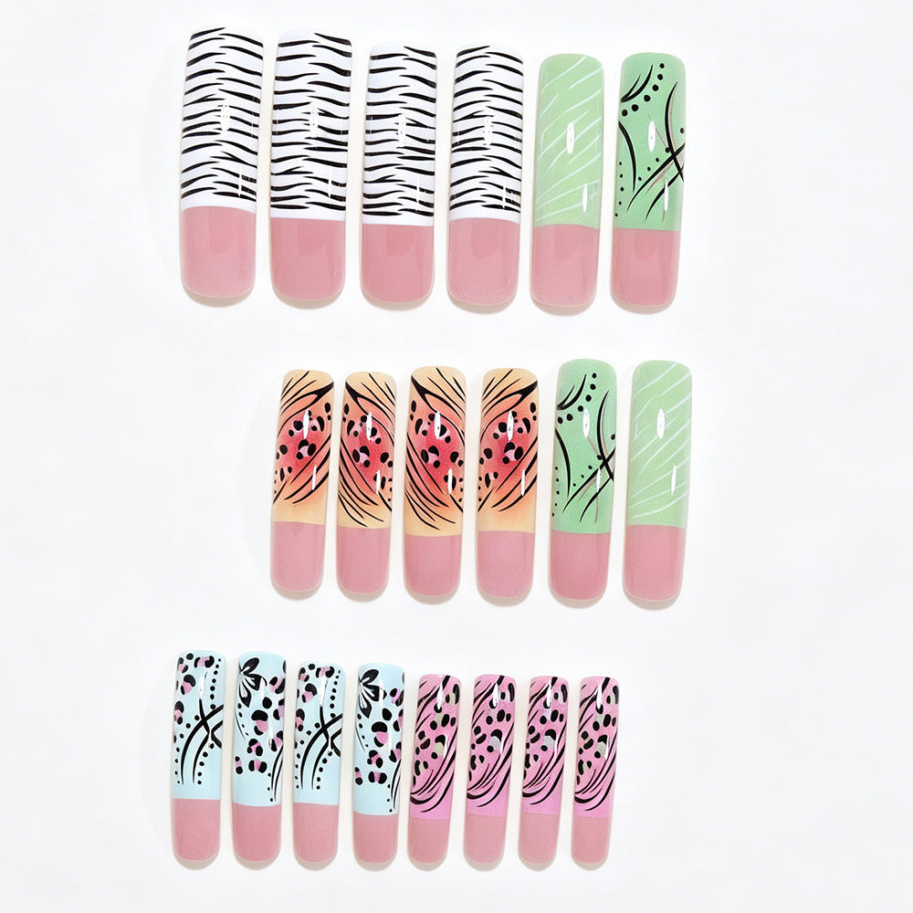 Artistic Long Press-On Nail Tips Bowlift