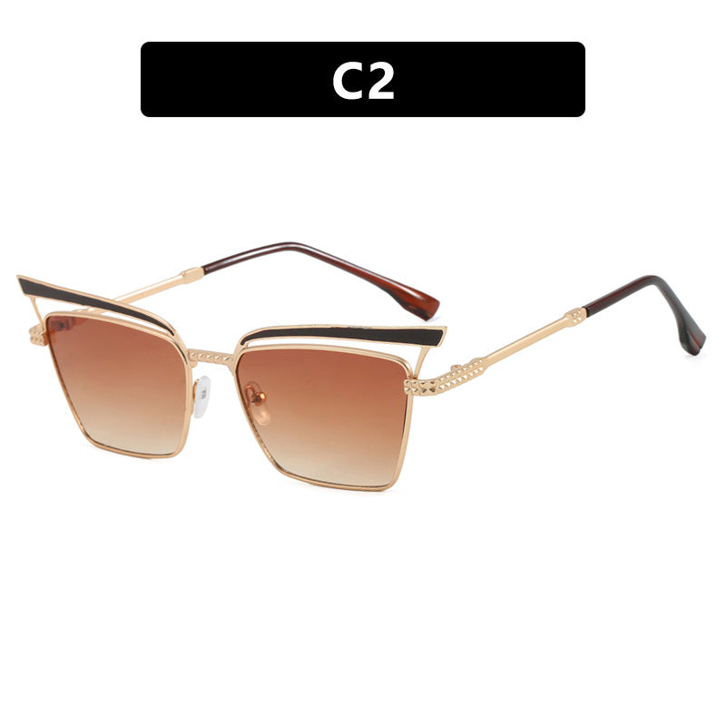 Women's square designer glasses with delicate metal frame Bowlift
