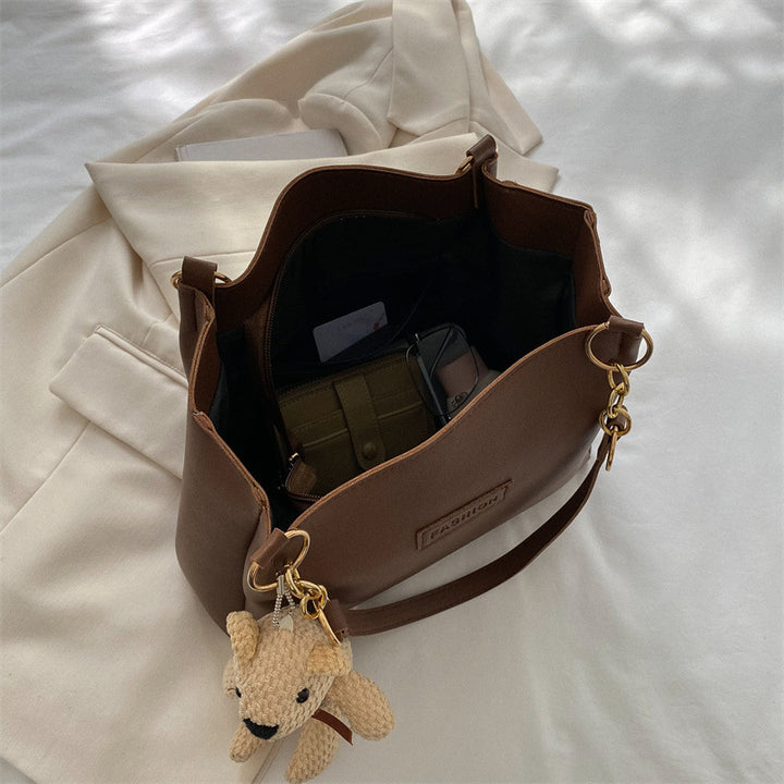Stylish Chain-Accented Handbag