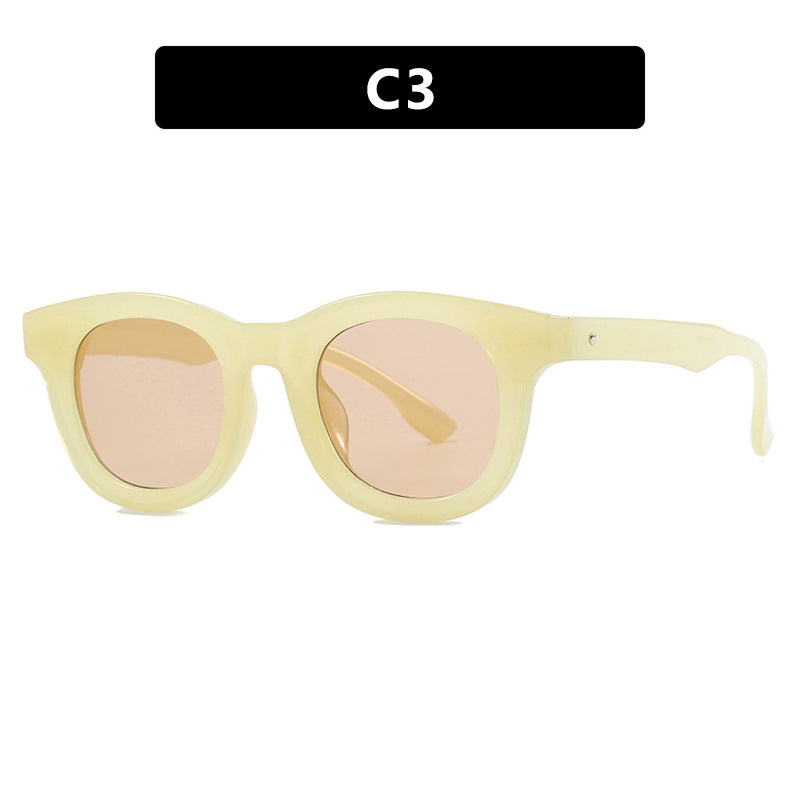 Women's stylish round sunglasses with sturdy frame and protective UV filter Bowlift