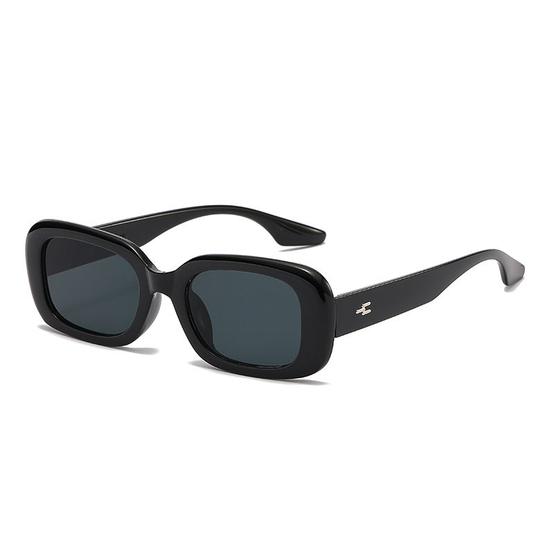 Women's fashionable square sunglasses with wide frame and UV protection Bowlift
