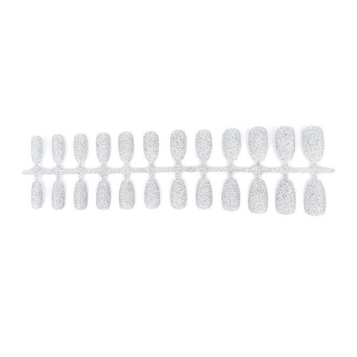 Glamorous artificial nails with sparkling glitter Bowlift