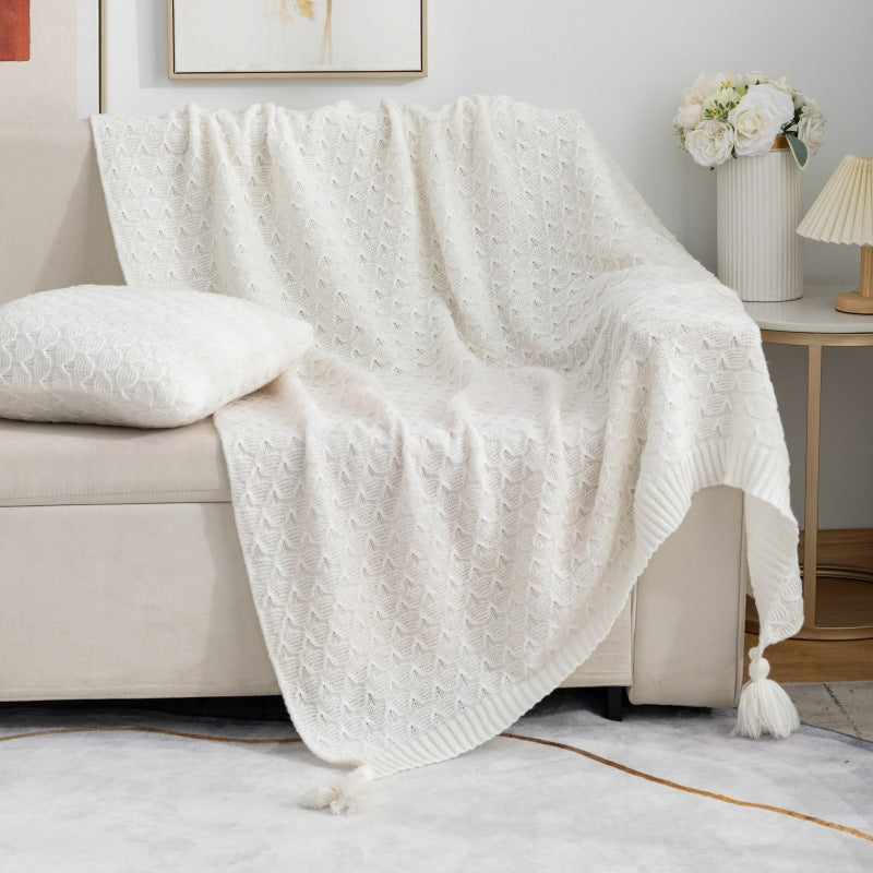 Cozy Knitted Throw Blanket