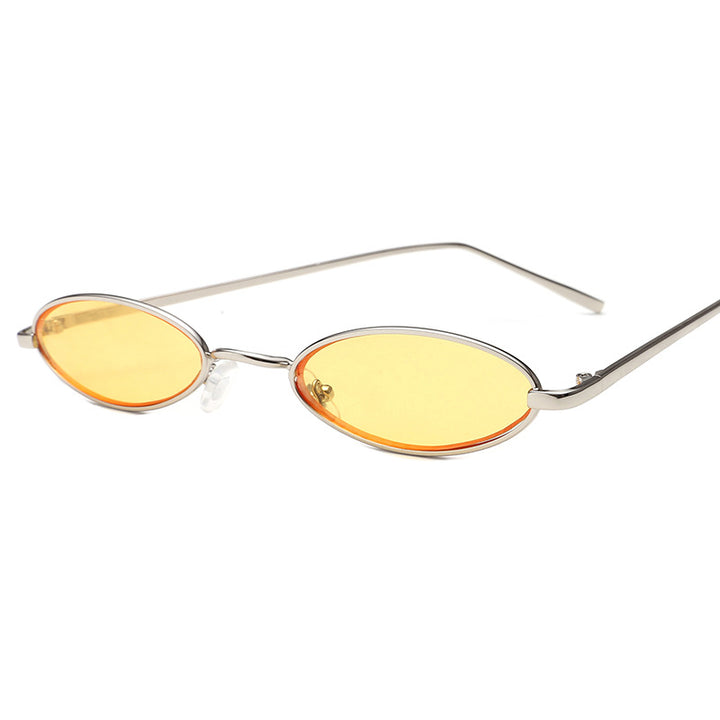 Ladies elegant sunglasses in oval metal frame Bowlift