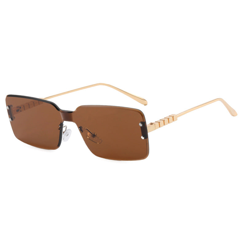 Women's modern rectangular sunglasses with stylish metal frame Bowlift
