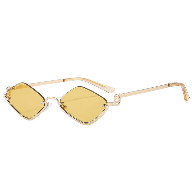 Women's trendy square sunglasses with delicate metal frame Bowlift