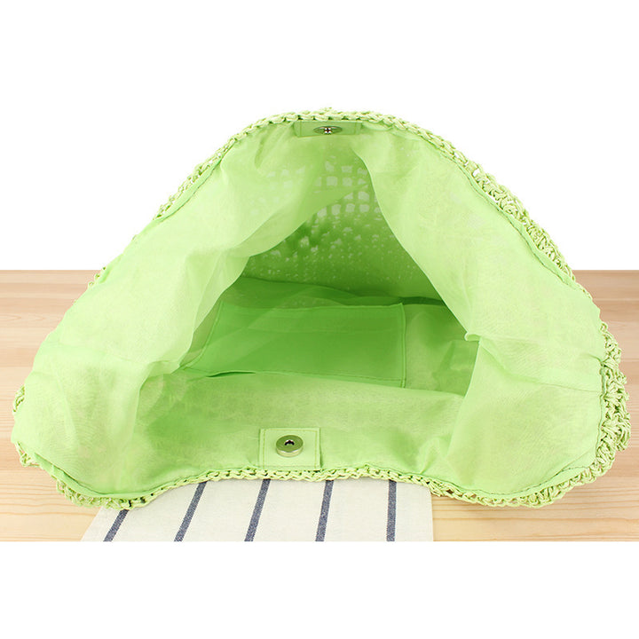 Basket bag with floral appliqué Bowlift