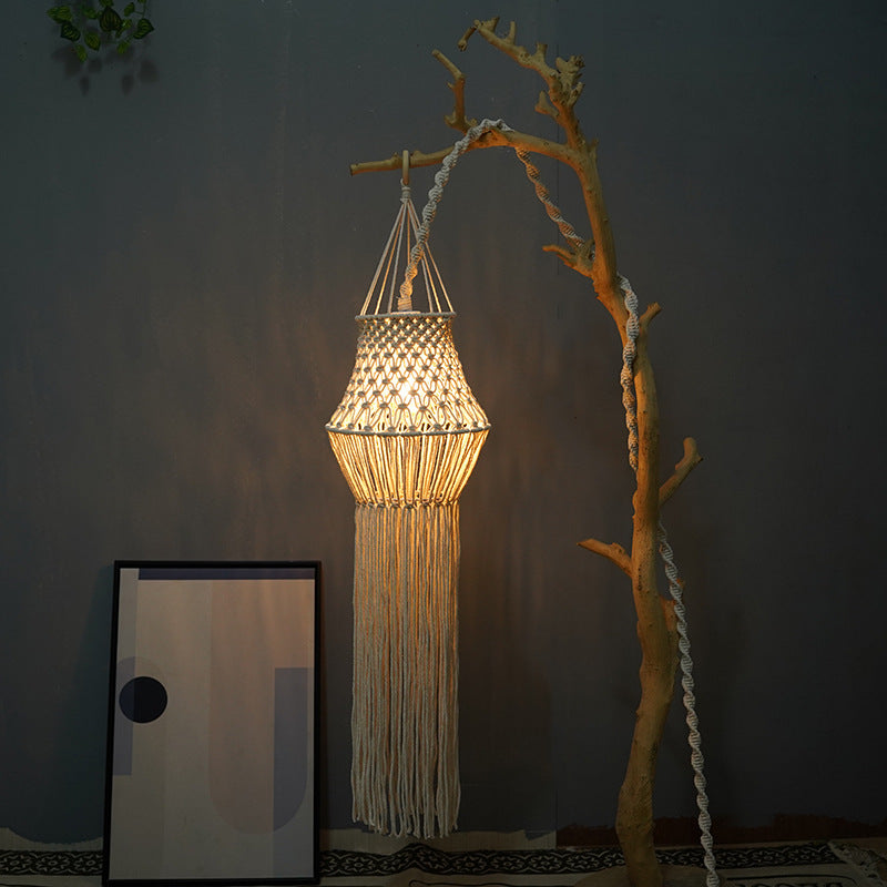 Macramé Pendant Light Shade Bowlift