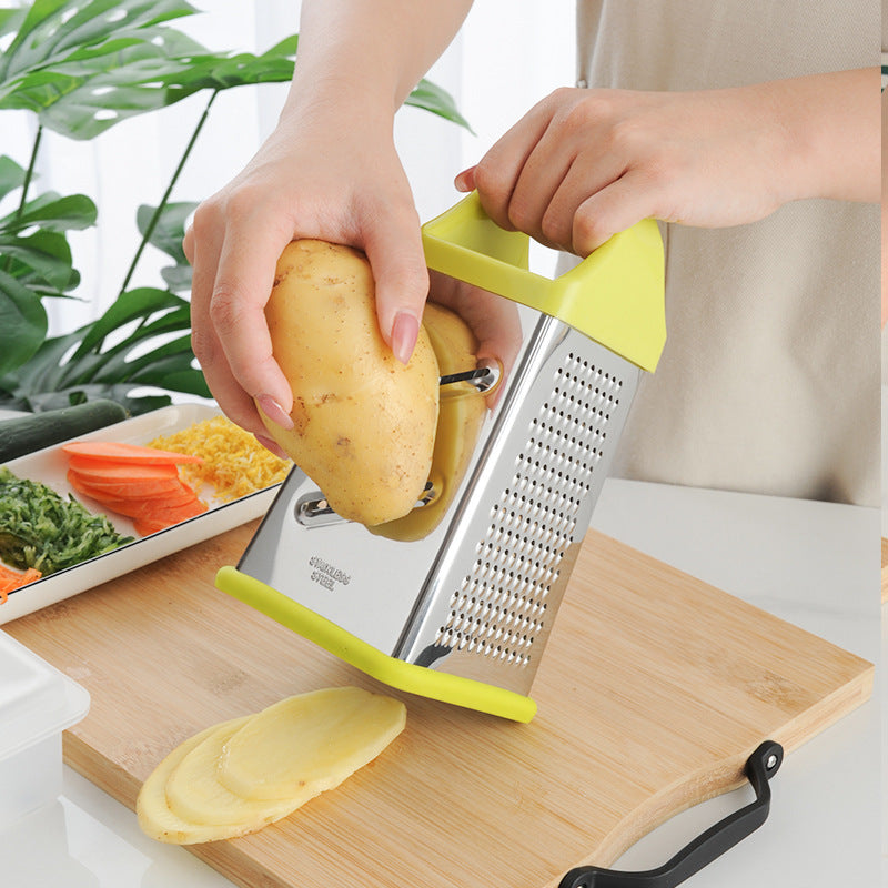 Multifunctional stainless steel kitchen grater with ergonomic handle Bowlift