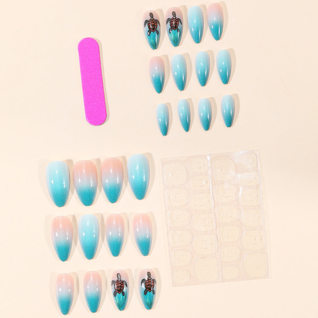 Artistic Sea Turtle Nail Art Bowlift