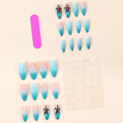 Artistic Sea Turtle Nail Art Bowlift