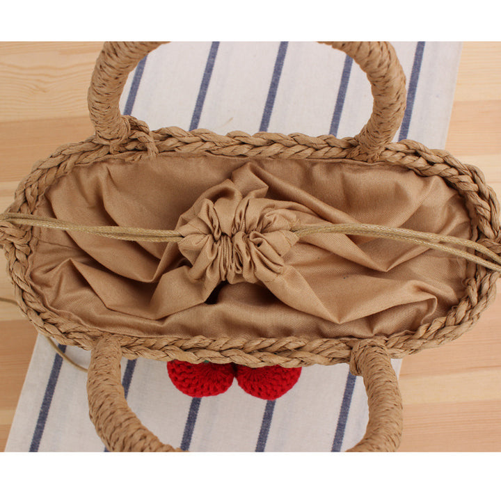 Shoulder bag with handmade fruit motif Bowlift