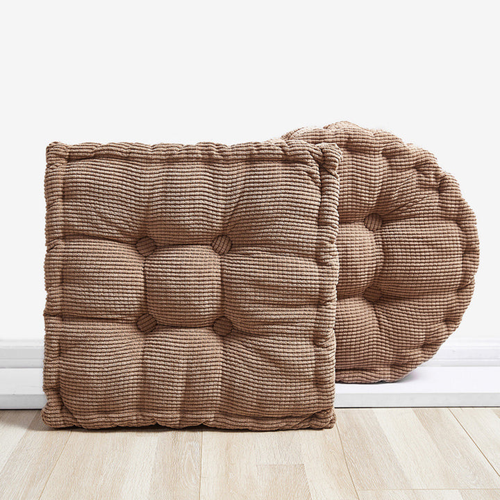 Textured Tufted Seat Cushion Pad Set for Dining Chairs and Floor Seating Bowlift