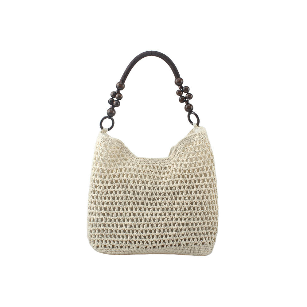 Shoulder bag with ornate wooden handles Bowlift
