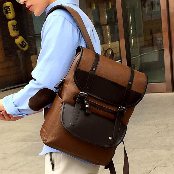 Backpack made of high-quality synthetic leather with multifunctional compartment system Bowlift