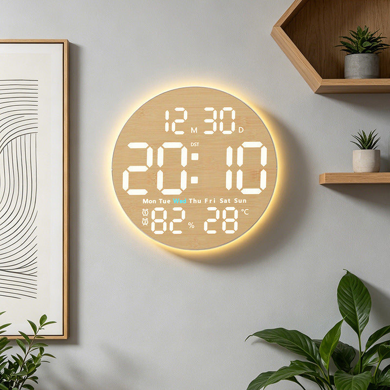 Innovative wooden digital alarm clock Bowlift
