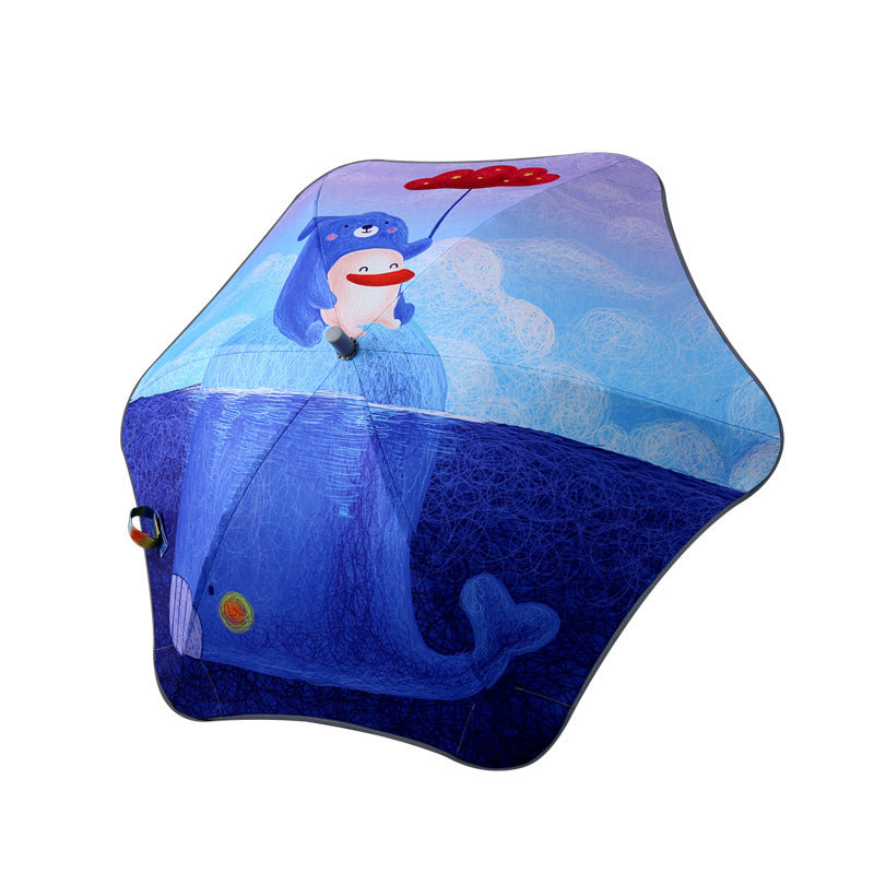 Women's creative folding umbrella with animal motif Bowlift
