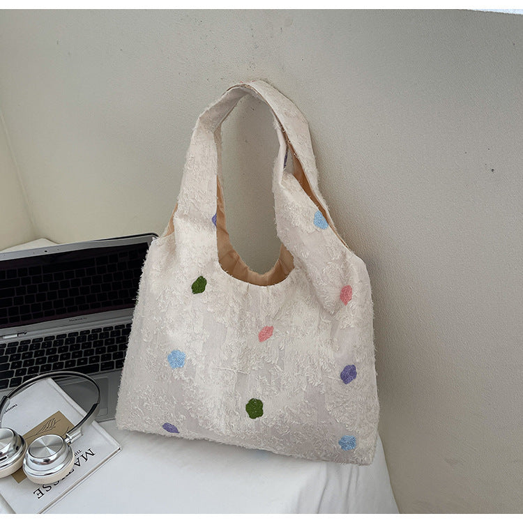 Embroidered Canvas Tote Bag Bowlift