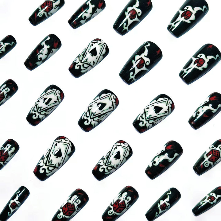Artistic Playing Card Nail Art Bowlift