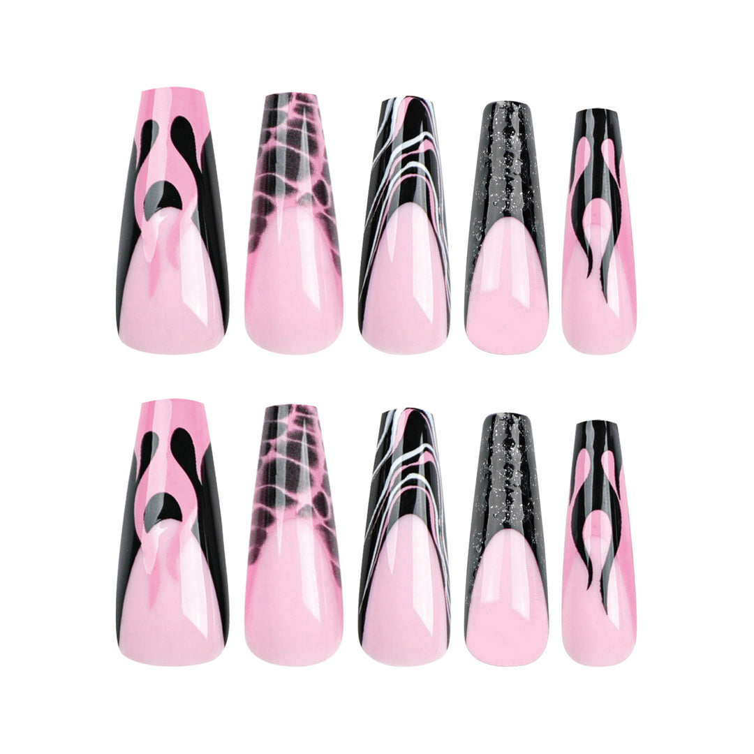 Artistic stiletto nails in modern design Bowlift