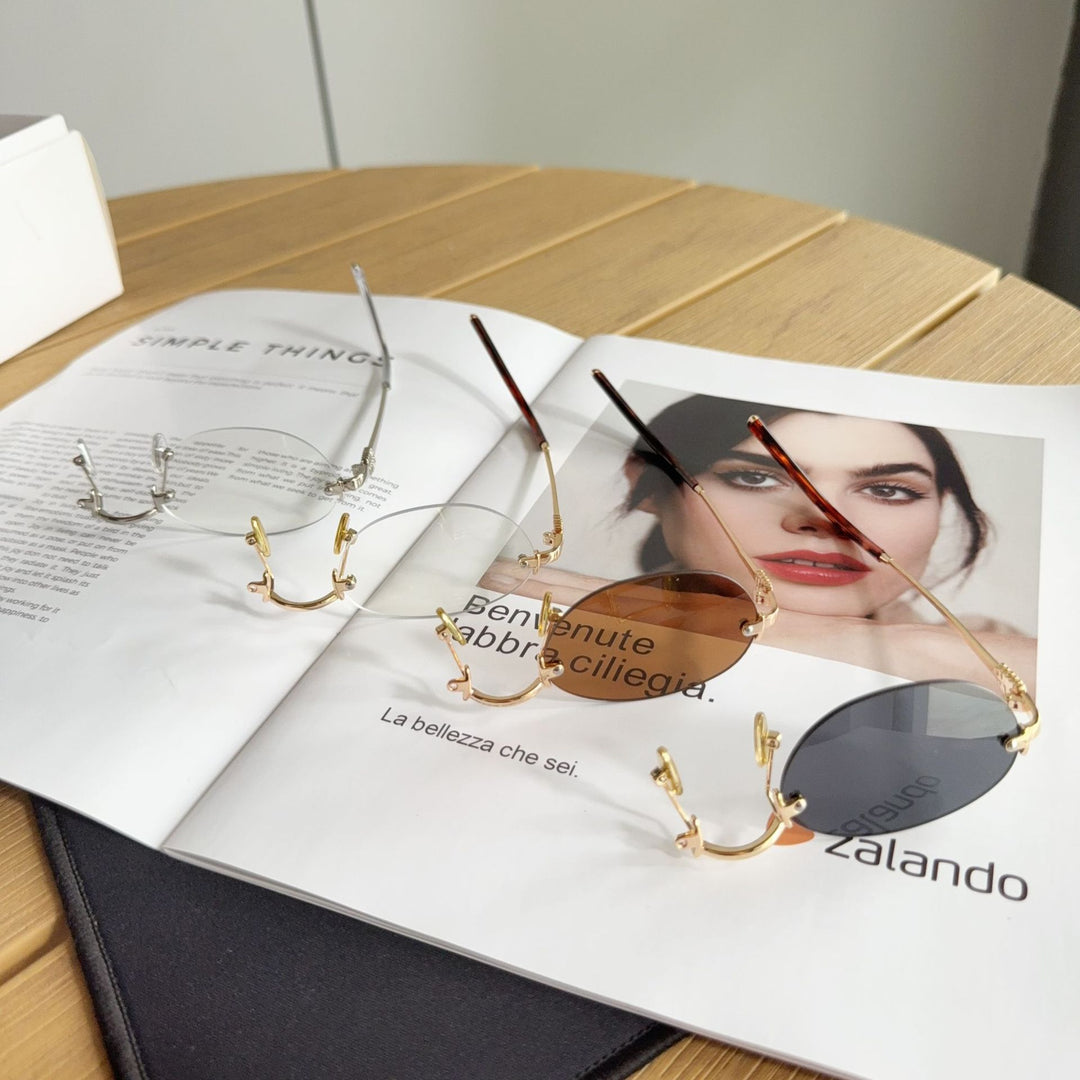 Modern Round Frame Eyeglasses Bowlift