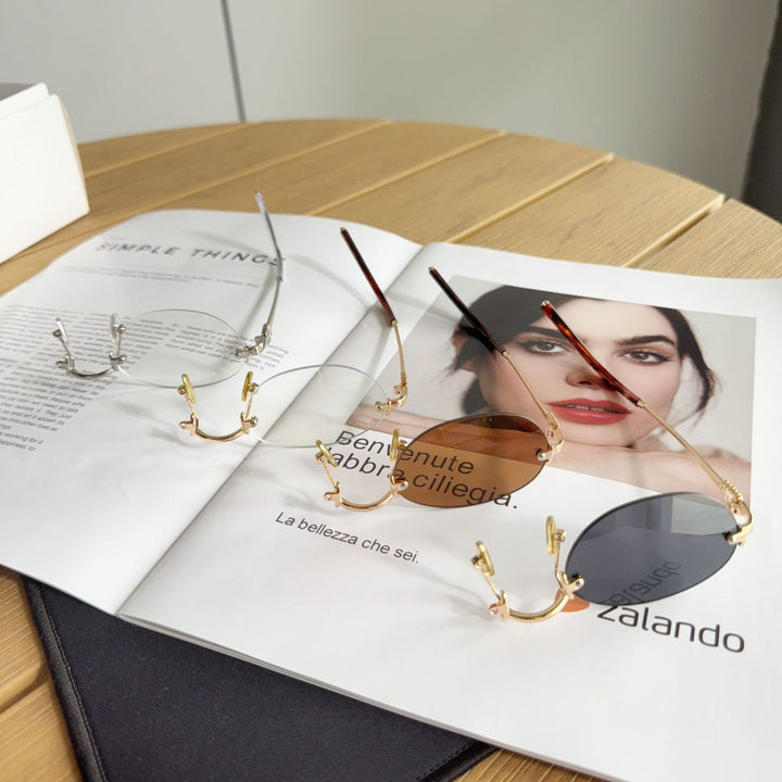 Modern Round Frame Eyeglasses Bowlift