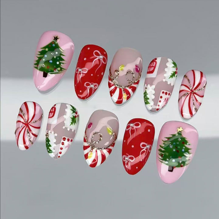 Artfully Designed Christmas Art Nails Bowlift