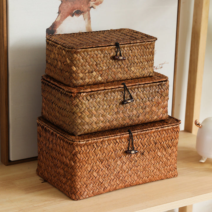Handcrafted Oval Woven Storage Box Bowlift