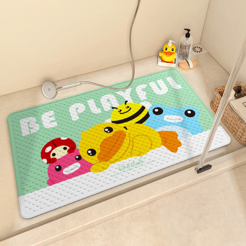 Playful Cartoon Shower Mat Bowlift