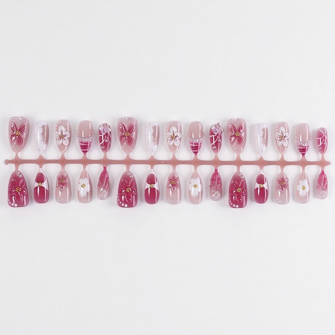 Professional Press-On Nail Set with Trendy Designs Bowlift