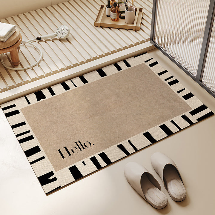 Stylish Geometric Pattern Bath Mat Bowlift