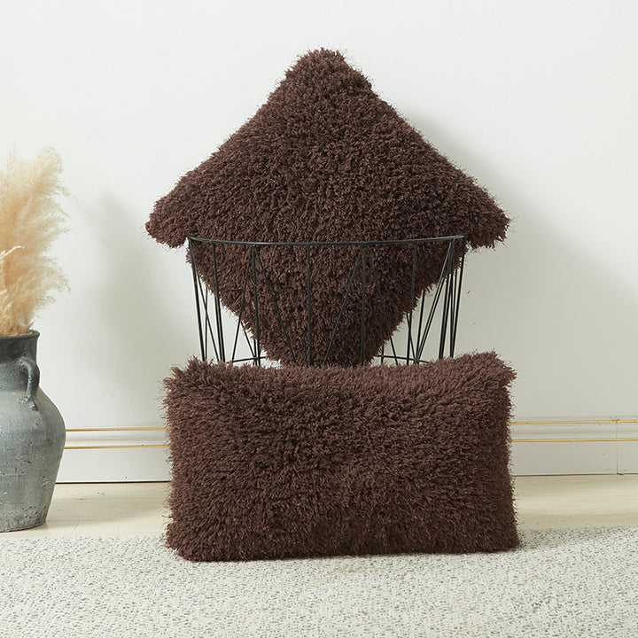 Plush Textured Decorative Throw Pillow