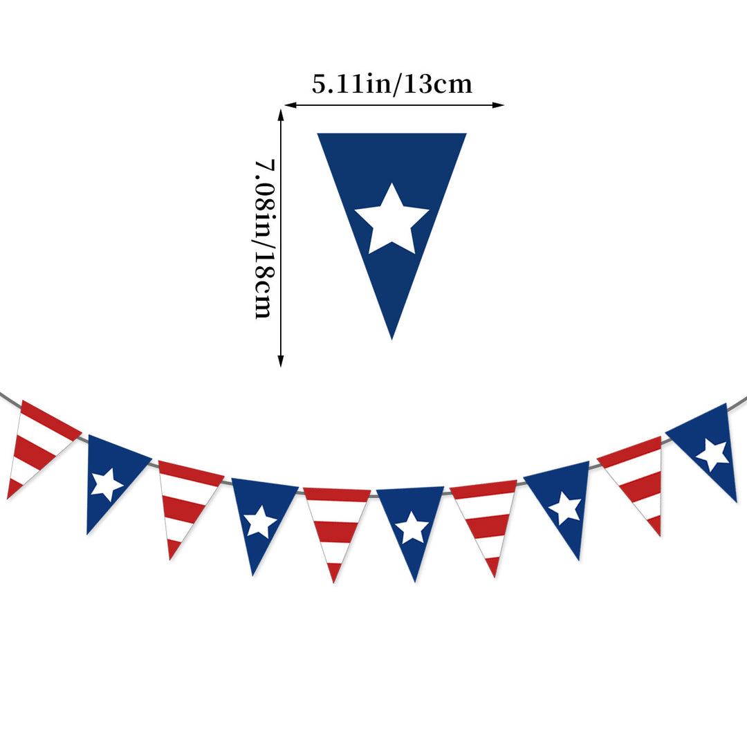 Unisex nan patriotic party decoration set with paper fans bunting pom poms star garlands and foil letter balloons Bowlift